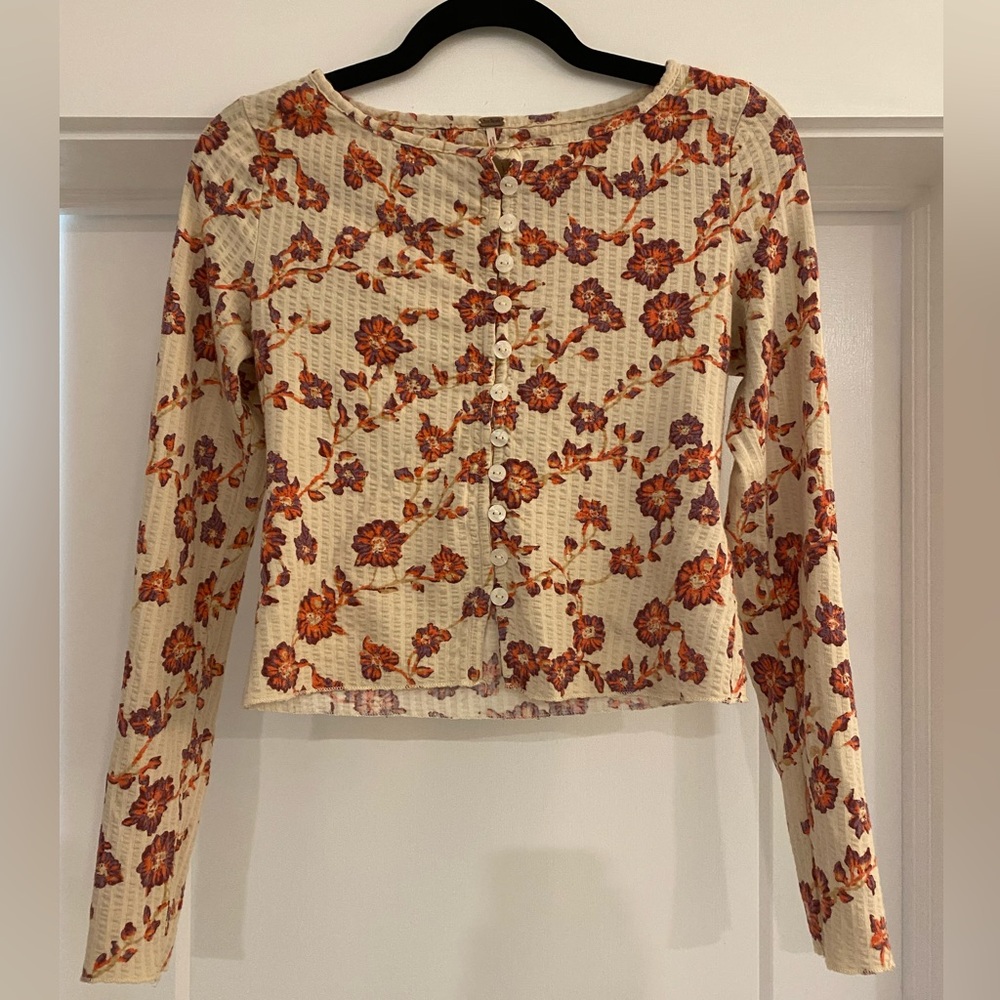 Free People Floral Button-Down shirt